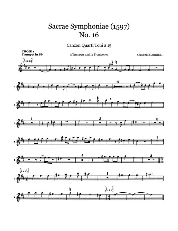 Sacrae Symphoniae (1597) No.16 Canzon Quarti Toni à 15-p18