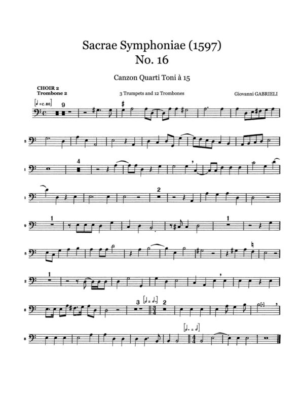 Sacrae Symphoniae (1597) No.16 Canzon Quarti Toni à 15-p27