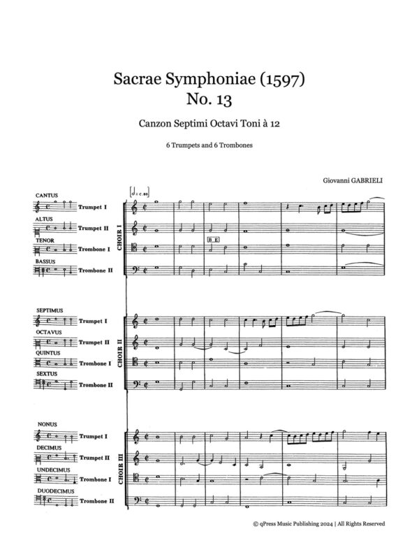 Sacrae Symphoniae No.13 Canzon Septimi Octavi Toni à 12-p04