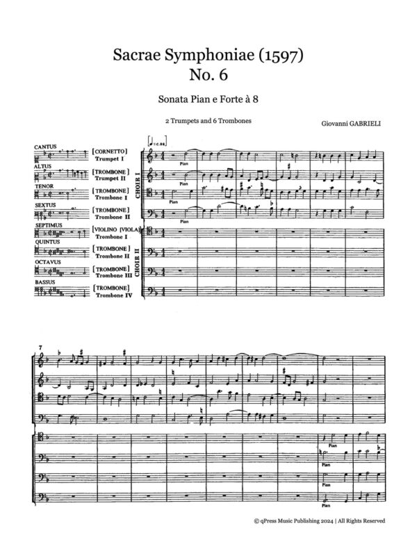 Sacrae Symphoniae No.6 Sonata Pian e Forte à 8-p04