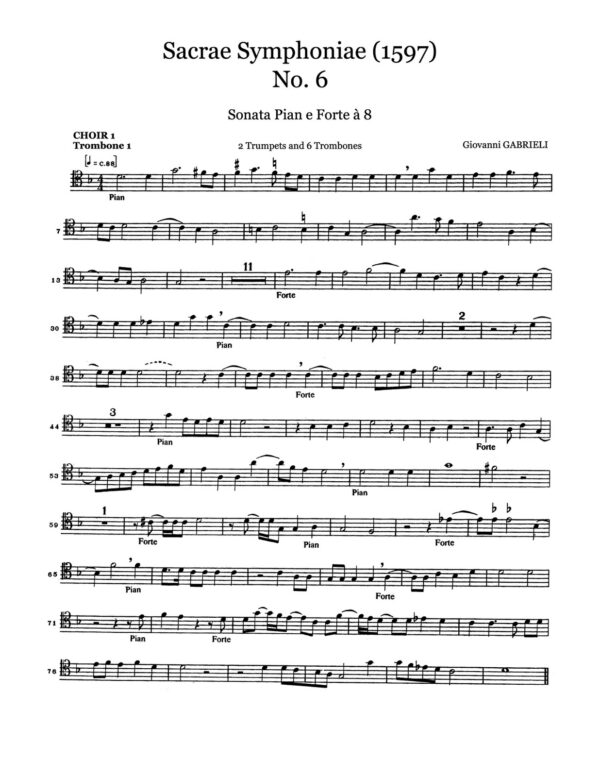 Sacrae Symphoniae No.6 Sonata Pian e Forte à 8-p12