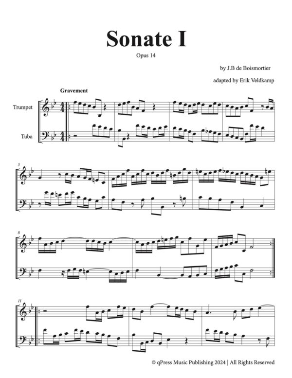 Veldkamp-Boismoitier, 6 Sonatas for Trumpet & Tuba Op.14-p03