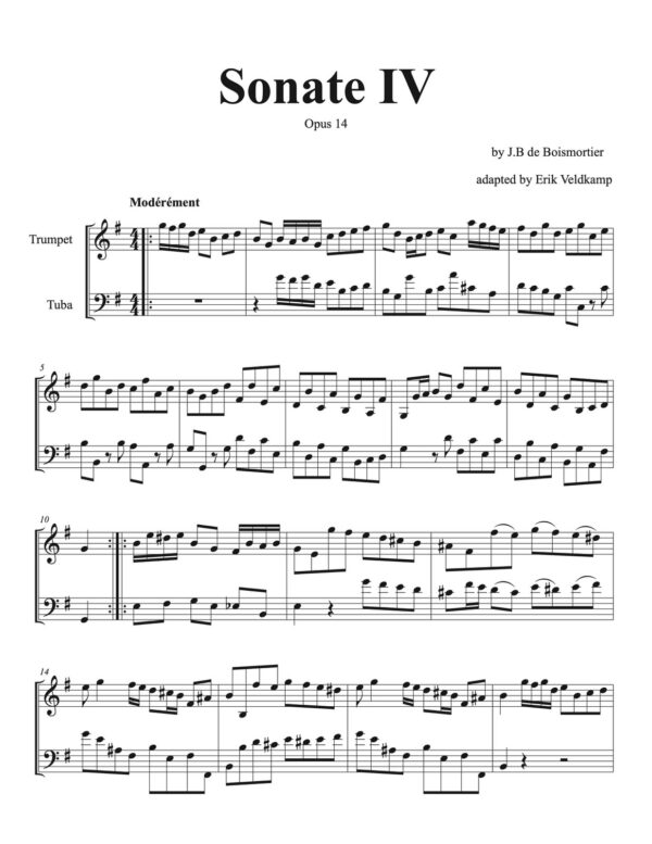 Veldkamp-Boismoitier, 6 Sonatas for Trumpet & Tuba Op.14-p24
