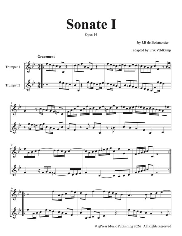 Veldkamp-Boismoitier, 6 Sonatas for Two Trumpets Op.14-p03