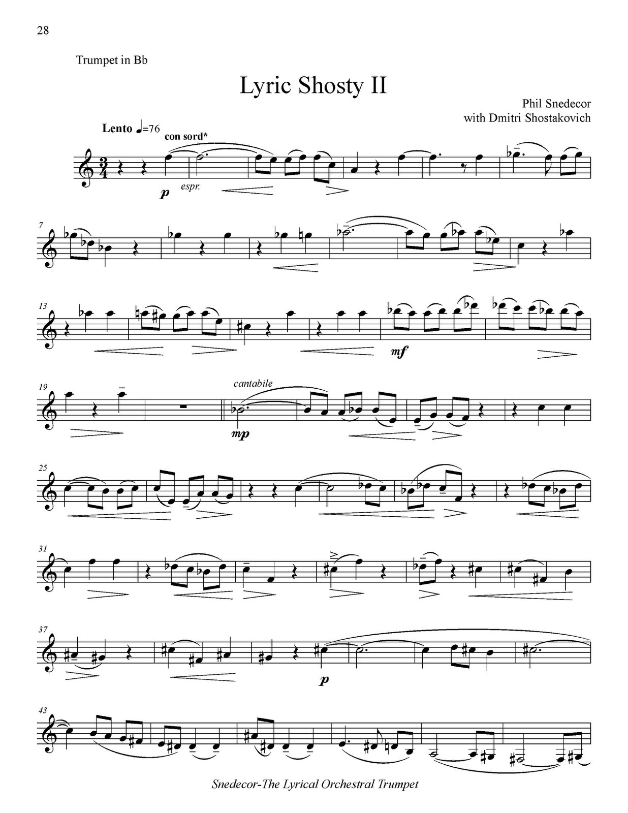 Snedecor, Lyrical Orchestral Trumpet by Snedecor, Phil - qPress